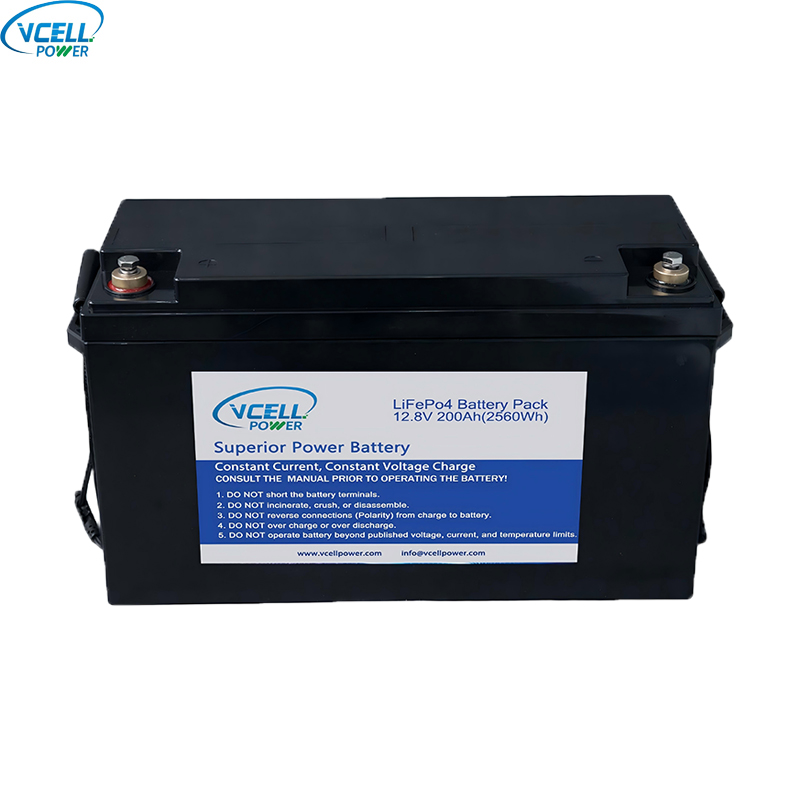 12,8 V 12 V 200 Ah Deep Cycle LiFePO4-batterij
