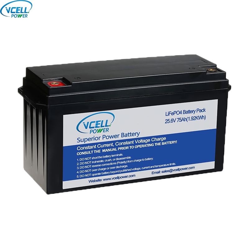 24V 75Ah Deep Cycle LiFePO4-batterij