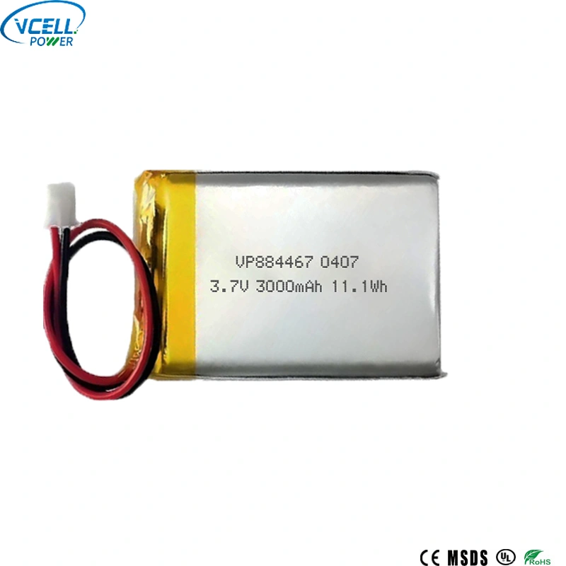 3000mAh 3,7V 884467 LiPO oplaadbare batterij