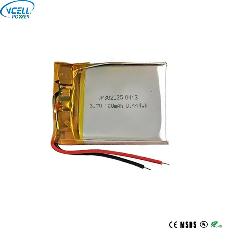 302025 3,7 V 120 mAh lithium-polymeerbatterij