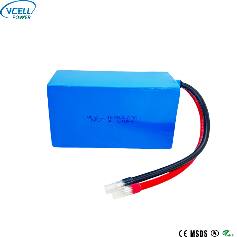 36V 6000mAh 10S3P 18650 lithium-ionbatterij